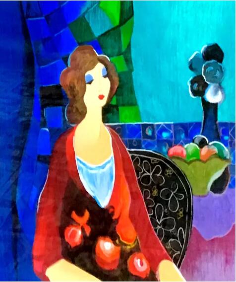 Itzchak Tarkay Oil Painting She Speaks Softly PP 2004 IT168 - Click Image to Close